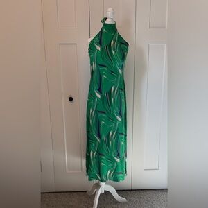 Veronica M Green and Purple Swirl Maxi Dress